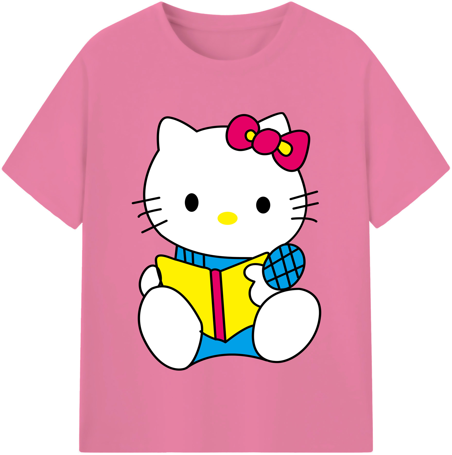 （画像用） Hello Kitty ハローキティ 綿100％半袖Tシャツ（フロントプリント）
